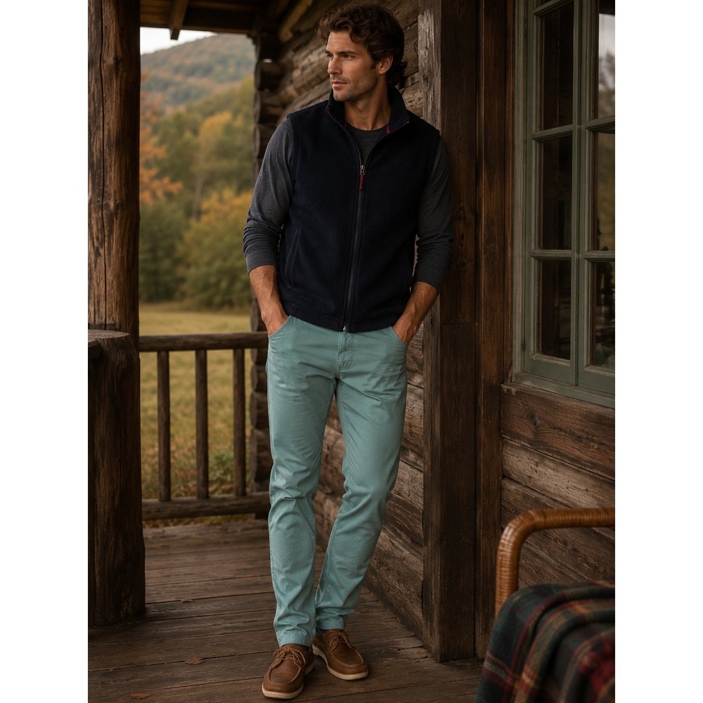 Ted Baker Pants Mens 30R Blue Green Chino Preppy Slim Fit Career Casual